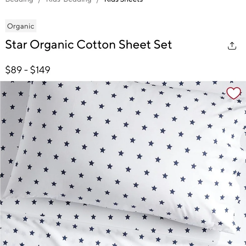 Pottery Barn Organic Bedding